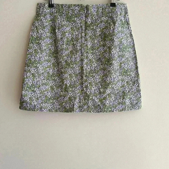American Eagle Outfitters Stretch Floral Mini Skirt, Purple and Green, Size 4 - Picture 12 of 16